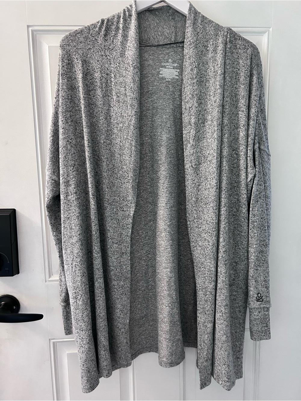 Cuddl Duds Heather Gray Open-Front Women's Cardigan